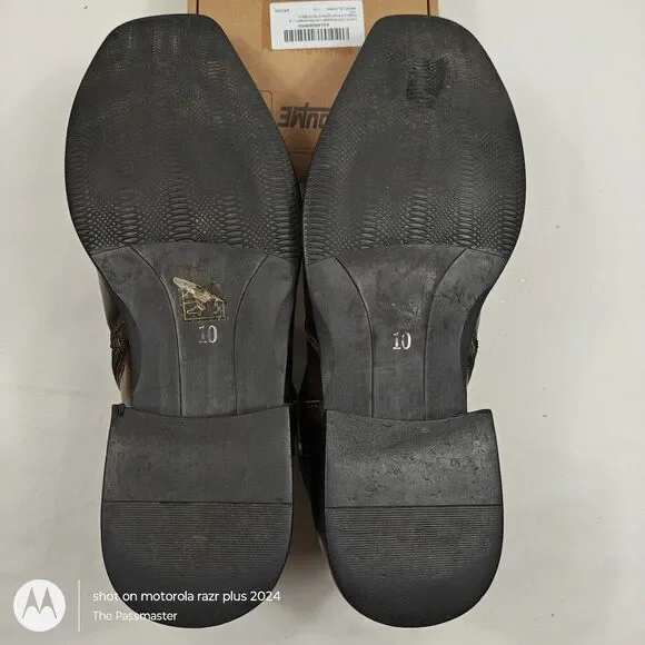 Men's Robert Wayne Zip-Up Distressed Buckle Emblem Dagger Boots US Size 10 - Picture 10 of 15